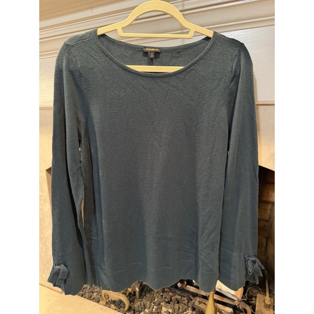 Talbots Long Sleeve Sweater Teal Size Medium
